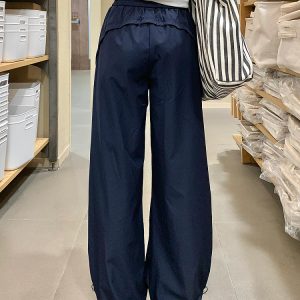 Vintage American-Style Wide-Leg Work Pants for Women - Summer Thin Quick-Dry Loose-Fitting Casual Tapered Sports Trousers