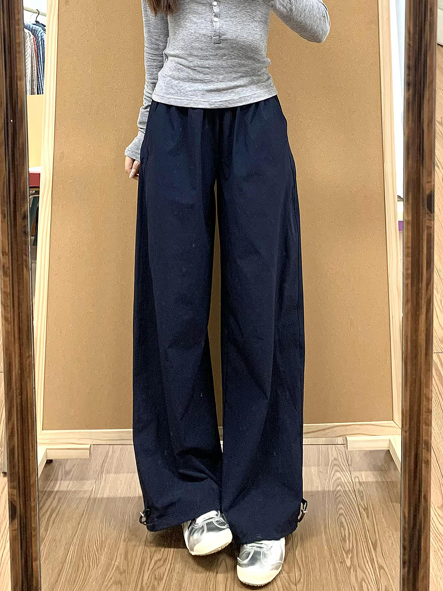 Vintage American-Style Wide-Leg Work Pants for Women - Thin, Loose Casual Summer Straight-Leg Sports Trousers Vintage American-Style Wide-Leg Work Pants for Women - Thin, Loose Casual Summer Straight-Leg Sports Trousers