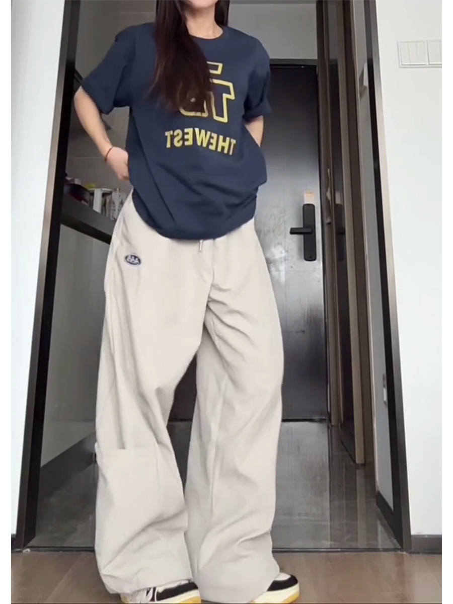 Vintage American Work Pants for Women - Loose Wide-Leg Hip Hop Jazz Dance Casual Sports Pants Vintage American Work Pants for Women - Loose Wide-Leg Hip Hop Jazz Dance Casual Sports Pants