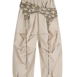 Vintage American Work Pants for Women - Loose Wide-Leg Jazz Dance Casual Sports Trousers with Street Vibe, Floor-Length Style