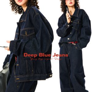 Vintage American Workwear Denim Jacket for Women - Versatile Blue Jean Jacket for Effortless 90s Y2K Style