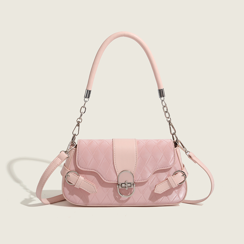 Vintage Baguette Underarm Bag with Lock Flap - 2024 New Style Commuter Shoulder Crossbody Bag for Women, Versatile Fashion Accessory