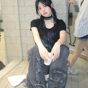 Vintage Black Butterfly Print Tie-Up Cotton T-Shirt for Women - Slim Fit Short Sleeve Summer Top in Sweet and Spicy Style