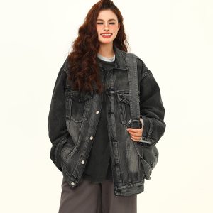 Vintage Blue Denim Jacket for Unisex - Retro American Street Style, Versatile Couple's Jacket, Trendy Spring Fashion