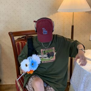 Vintage California Bear Graphic T-Shirt, European & American Trend, Short Sleeve Loose Fit Top, Casual Y2K Style