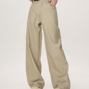Vintage Casual Wide-Leg Flared Pants for Men and Women - Versatile Straight Loose Trousers Inspired by 90s American Style
