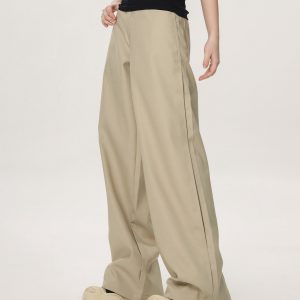 Vintage Casual Wide-Leg Flared Pants for Men and Women - Versatile Straight Loose Trousers Inspired by 90s American Style