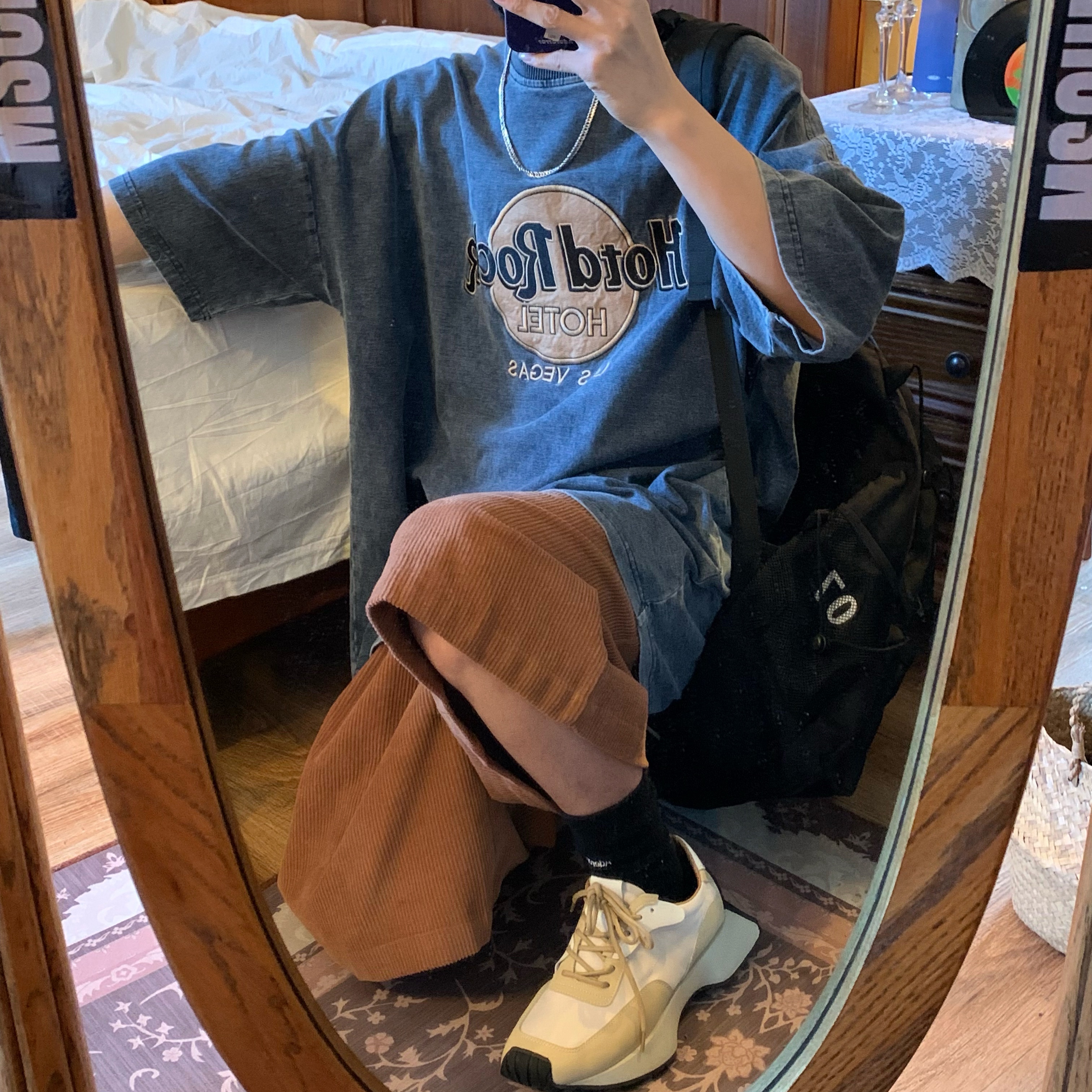 Vintage Denim Rock Style Loose Short Sleeve T-Shirt for Summer 2024 - Handmade Wash-Worn Casual Look Vintage Denim Rock Style Loose Short Sleeve T-Shirt for Summer 2024 - Handmade Wash-Worn Casual Look