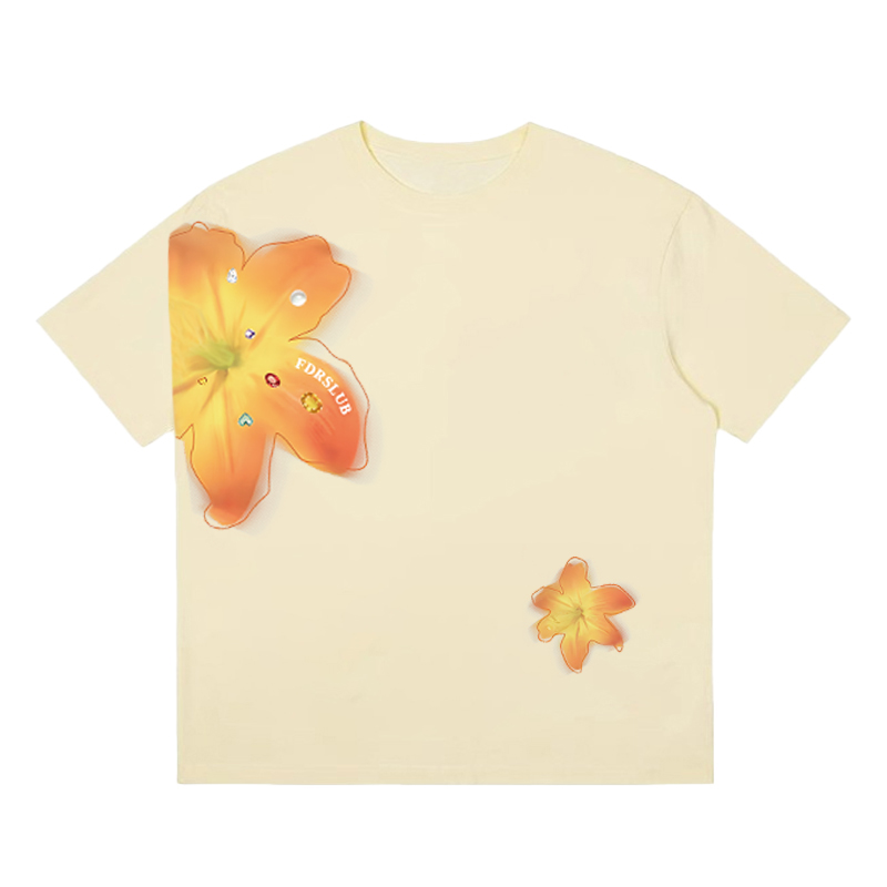 Vintage Floral Print Shoulder T-Shirt for Women, White Summer Short Sleeve Slim Fit Top, Sexy 90s Style Vintage Floral Print Shoulder T-Shirt for Women, White Summer Short Sleeve Slim Fit Top, Sexy 90s Style