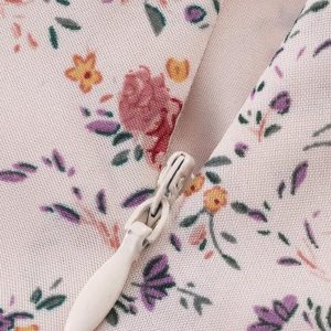 Vintage Floral Ruffle Tea Dress for Women - 2025 Summer Vacation Style, French Design, Perfect for 90s and Y2K Fashion Lovers