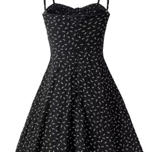 Vintage Floral Slip Dress for Women - Elegant French Style Summer Mini Dress 2025