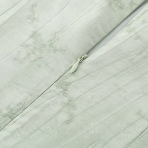 Vintage French Jacquard Square Neck Asymmetrical Long Dress for Women - Elegant Summer Fashion 2025