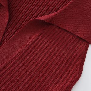Vintage French Knitted V-Neck Red Sleeveless Halter Top - 2025 Early Spring Korean Style Women's Fashion