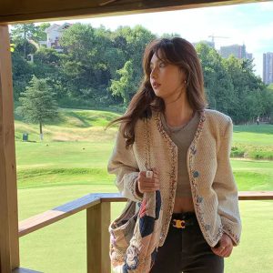 Vintage French Retro Suit Women's Spring Autumn Jacket and Skirt Two-Piece Set - Chic 90s Inspired Fashion