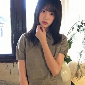 Vintage-Inspired Knitted Short Sleeve Polo Shirt for Women - Versatile Gray Summer Top, Slim Fit, Flattering Design