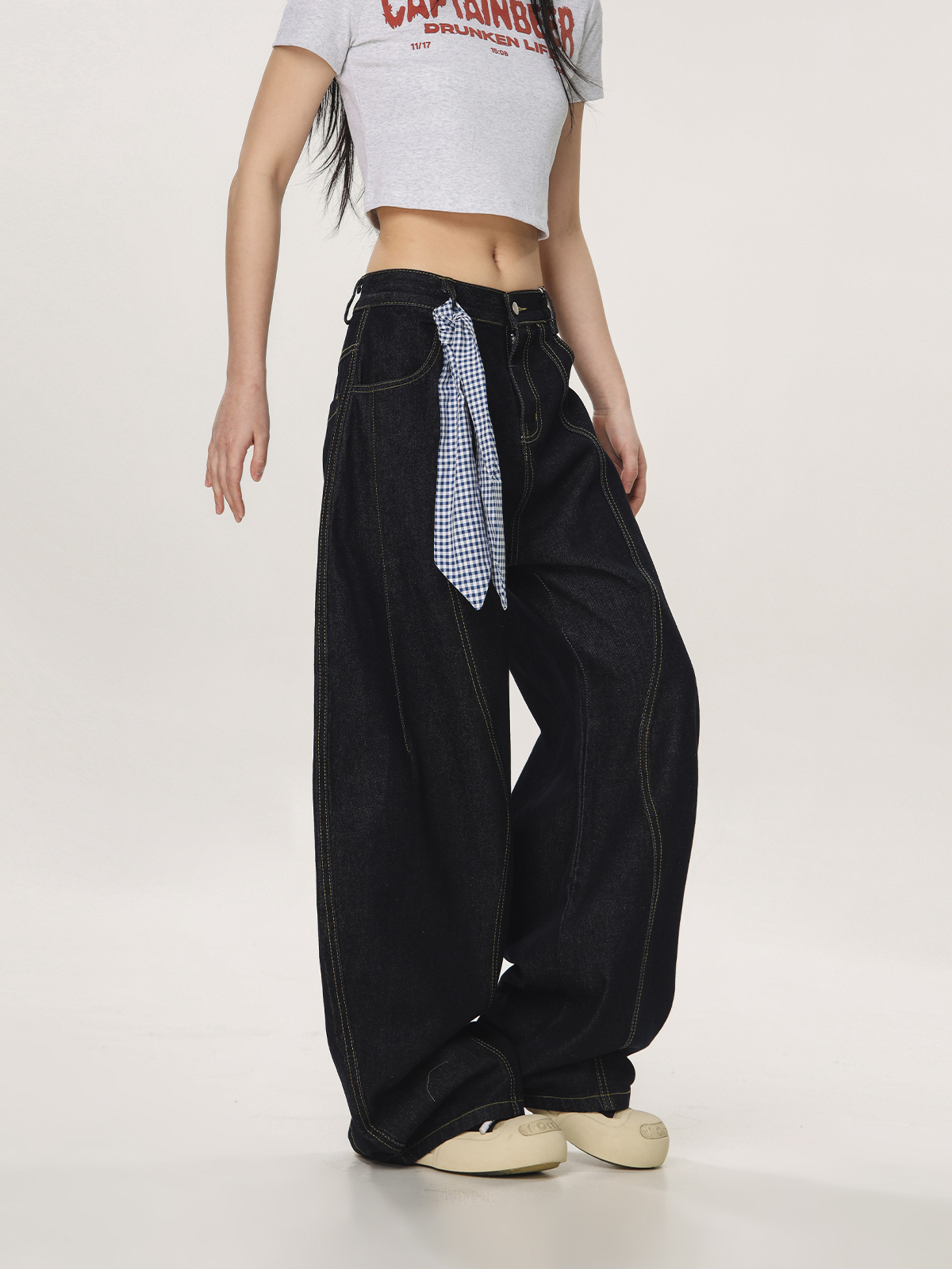 Vintage-Inspired Loose Flared Denim Pants for Men and Women - Trendy Straight Leg Wide-Leg Design, 90s Style Vintage-Inspired Loose Flared Denim Pants for Men and Women - Trendy Straight Leg Wide-Leg Design, 90s Style