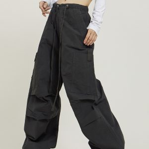 Vintage-Inspired Loose Straight Cargo Pants for Men & Women, Slightly Flared Wide-Leg Casual Style, 90s Y2K Fashion