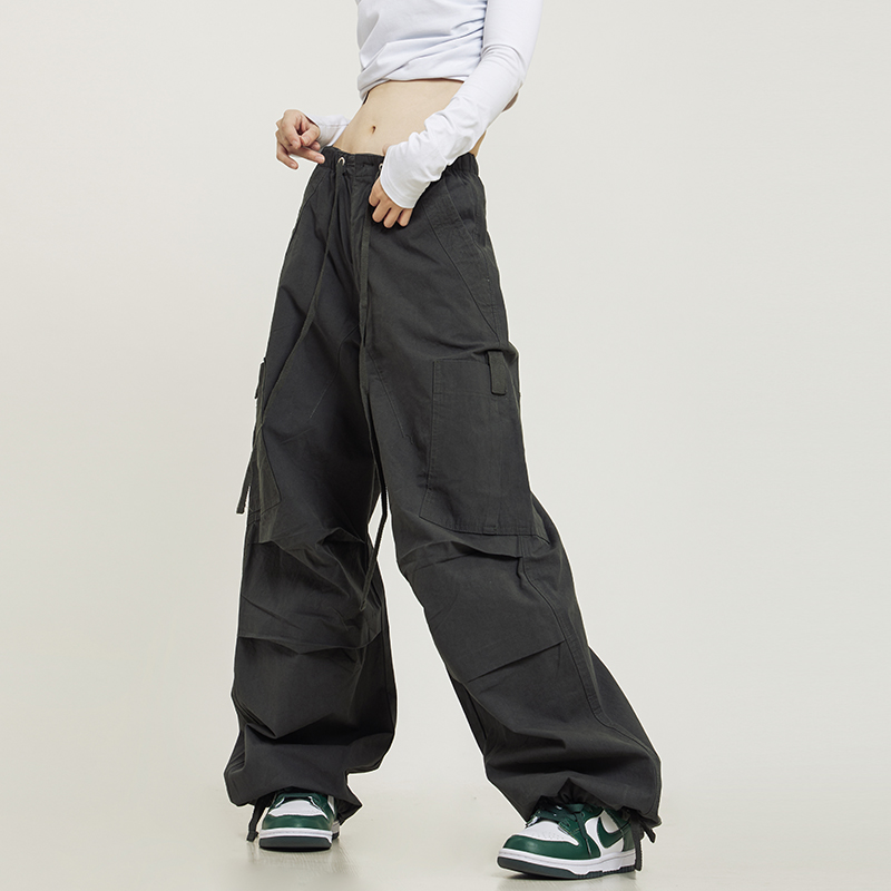 Vintage-Inspired Loose Straight Cargo Pants for Men & Women, Slightly Flared Wide-Leg Casual Style, 90s Y2K Fashion