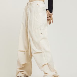 Vintage-Inspired Loose Straight Cargo Pants for Men & Women, Slightly Flared Wide-Leg Casual Style, 90s Y2K Fashion