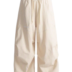 Vintage-Inspired Loose Striped Wide-Leg Work Pants for Women - Casual Jazz Dance Hip-Hop Style Sportswear