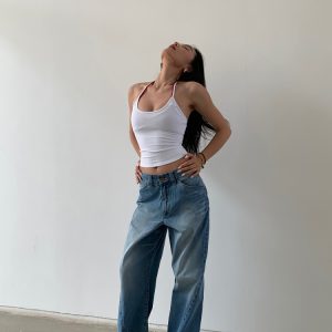 Vintage-Inspired Summer Lightweight Fashion-Cut Baggy Jeans for Effortless Y2K Style