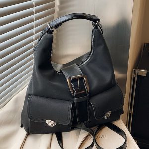 Vintage Large Capacity Commuter Tote Bag - Lightweight Travel Crossbody Shoulder Bag, Versatile Backpack Style