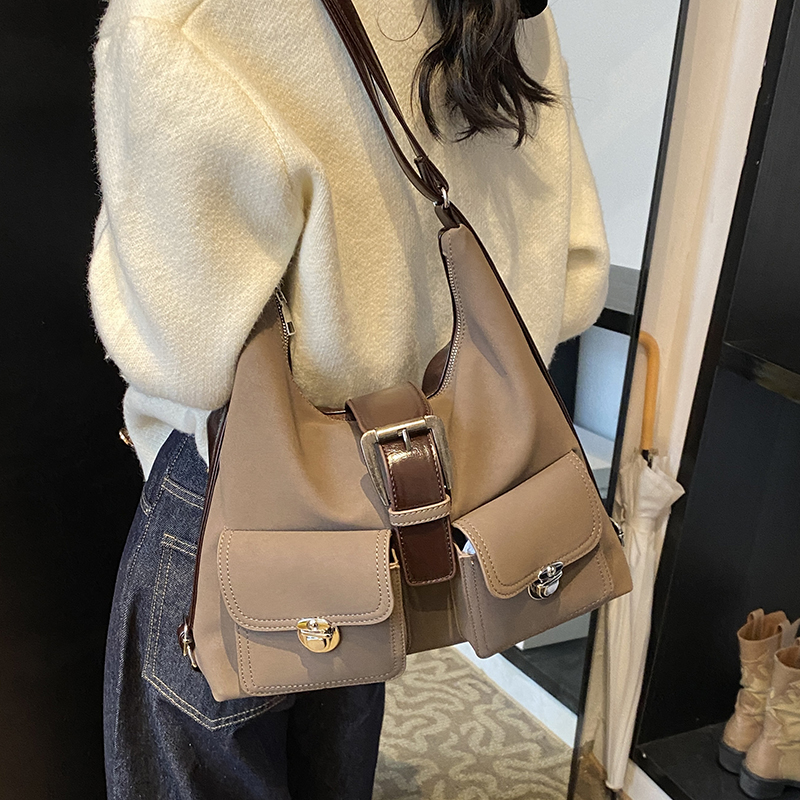 Vintage Large Capacity Commuter Tote Bag - Lightweight Travel Crossbody Shoulder Bag, Versatile Backpack Style