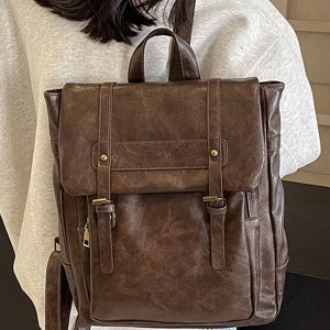 Vintage Large Capacity Women's Backpack - Versatile Commuter Book Bag for Students and Travel