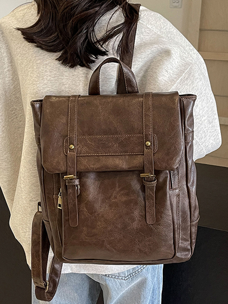 Vintage Large Capacity Women's Backpack - Versatile Commuter Book Bag for Students and Travel Vintage Large Capacity Women's Backpack - Versatile Commuter Book Bag for Students and Travel