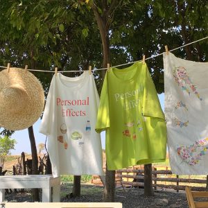 Vintage 'Love and Time' Retro Short Sleeve Printed T-Shirt for Women, Summer Loose Fit Round Neck Top, Y2K Style