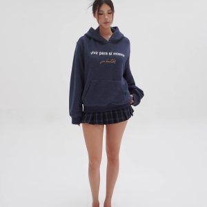 Vintage Low-Waist Blue Plaid Pleated Skirt - Y2K Style, Retro Fashion, 90s Inspired, Women's Trendy Everyday Wear