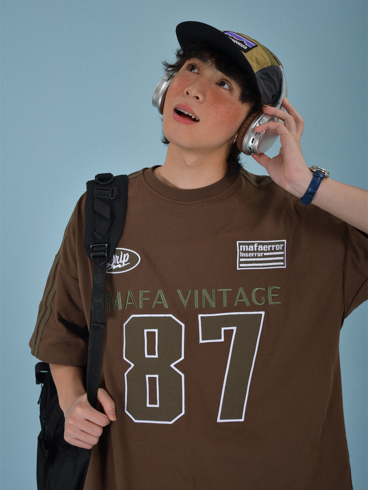 Vintage Motorcycle Graphic Short Sleeve T-Shirt for Women - Summer Loose Fit Double Stripe Trendy Y2K Style Vintage Motorcycle Graphic Short Sleeve T-Shirt for Women - Summer Loose Fit Double Stripe Trendy Y2K Style