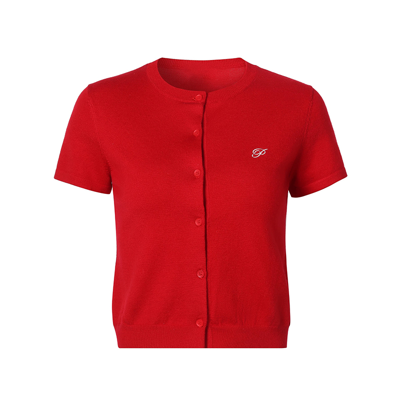 Vintage Navy Blue Knitted Short-Sleeve Women's Summer Cardigan - Slim Fit Round Neck Stylish Top for Y2K and Retro Fashion Vintage Navy Blue Knitted Short-Sleeve Women's Summer Cardigan - Slim Fit Round Neck Stylish Top for Y2K and Retro Fashion