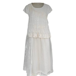 Vintage Pearl Dream Butterfly Lace Patchwork Sleeveless Dress - Women's Summer Forest Style Remake Long Dress, Y2K Aesthetic