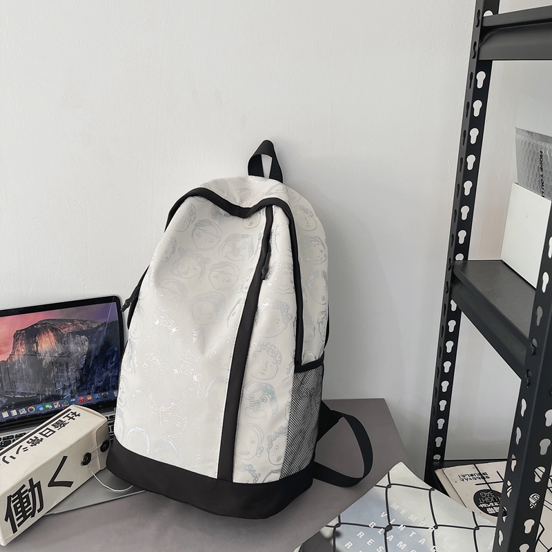 Vintage Print High Street Backpack for Students - Large Capacity Couple Backpack, Trendy College Style