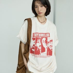 Vintage Punk Printed Short-Sleeve T-Shirt for Men and Women - Casual Loose Summer Tee, 90s Style