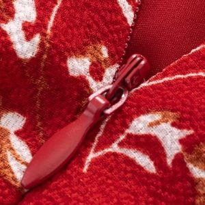 Vintage Red Floral V-Neck Ruffle Hem Summer Sling Dress for Women - 2025 Trendy Fashion Inspired by 90s and Y2K Styles