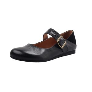 Vintage Round-Toe Mary Jane Women's Flat Shoes in Sheepskin - Artistic One-Strap Design, Italian Style, Perfect for Y2K Fashion.