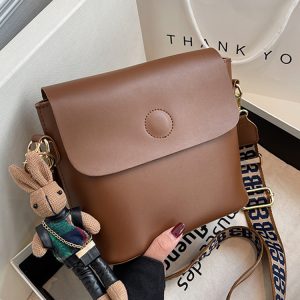 Vintage Soft Leather Bucket Crossbody Bag for Women - High-End Versatile Sweet Shoulder Bag for Commuting and Travel