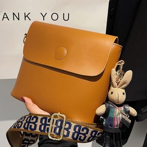 Vintage Soft Leather Bucket Crossbody Bag for Women - High-End Versatile Sweet Shoulder Bag for Commuting and Travel