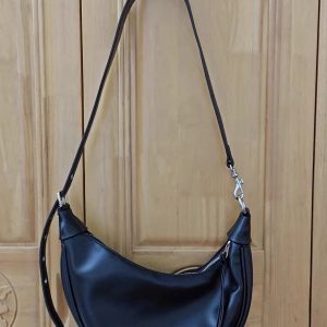 Vintage Soft Leather Dumpling Bag - Versatile Crescent Shoulder Crossbody Bag for Commuters - Elegant High-End Waist Bag