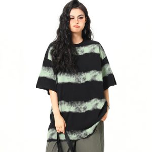 Vintage Striped Short Sleeve T-Shirt for Women - Loose Fit, Trendy Niche Design, Summer Style, Perfect for 90s & Y2K Looks