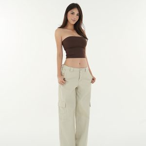 Vintage Wash Banana Tapered Work Denim Pants for a Retro 90s Look - Casual Relaxed Fit for Everyday Style