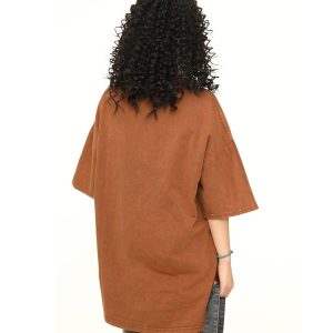 Vintage Wash Distressed Short Sleeve T-Shirt for Men and Women - Trendy 90s American Style Tee