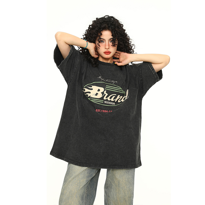 Vintage Wash Distressed Short Sleeve T-Shirt for Men and Women - Trendy 90s American Style Tee Vintage Wash Distressed Short Sleeve T-Shirt for Men and Women - Trendy 90s American Style Tee