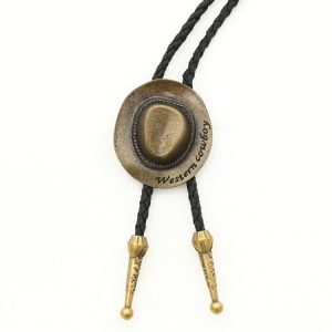 Vintage Western Cowboy Polo Collar Necklace - Unisex Alloy Pendant with Leather Rope Tie - Trendy Fashion Accessory for 90s Y2K Style