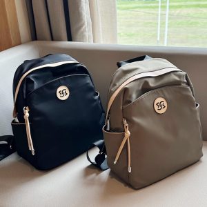 Water-Resistant Oxford Cloth Double Shoulder Bag - High-End Women's Travel Backpack for Commuting and Daily Use