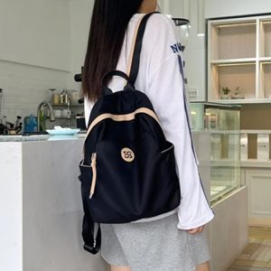 Water-Resistant Oxford Cloth Double Shoulder Bag - High-End Women's Travel Backpack for Commuting and Daily Use