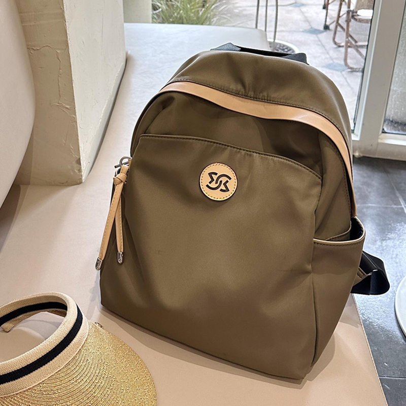 Water-Resistant Oxford Cloth Double Shoulder Bag - High-End Women's Travel Backpack for Commuting and Daily Use