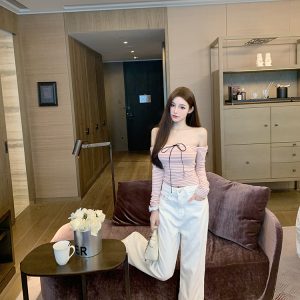 White Denim Embroidered Wide-Leg Pants - Heavy-Duty Internet Celebrity Style for Trendy 90s and Y2K Fashion